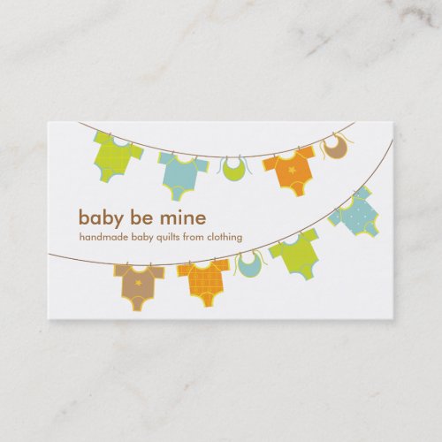 Baby Clothes on a Clothesline Business Card