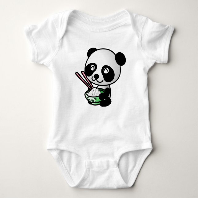 Baby clothes. Panda. Baby Bodysuit (Front)