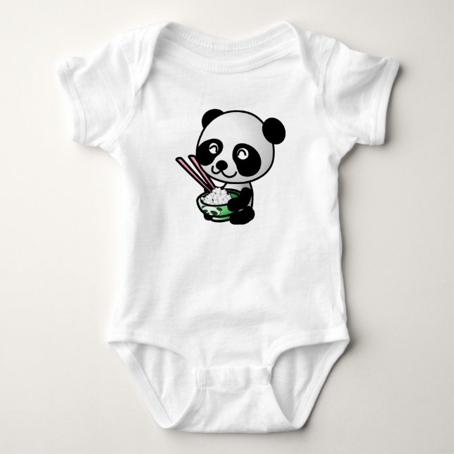 Baby clothes. Panda. Bodysuit (Front)