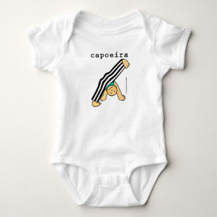 Baby clothes with a cartoon of Capoeira Bodysuit
