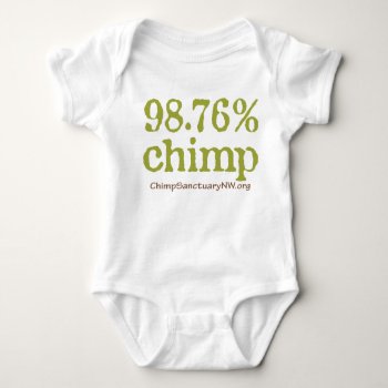 Baby Clothes With The 98.76% Chimp Logo! Baby Bodysuit by ChimpsNW at Zazzle