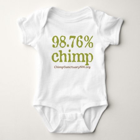 Baby Clothes With The 98.76% Chimp Logo! Baby Bodysuit