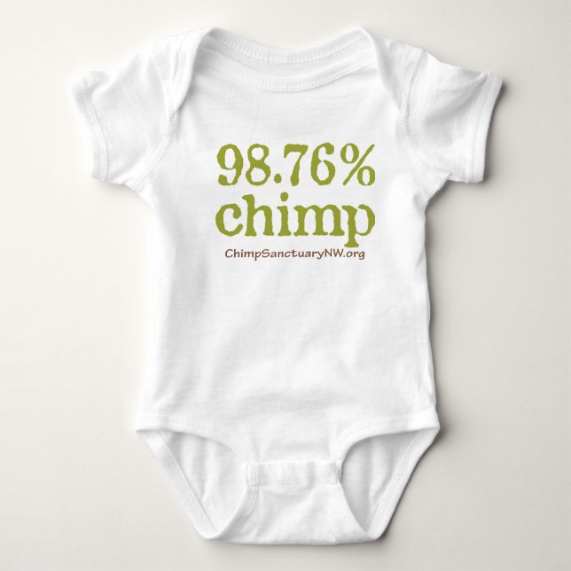 Baby Clothes with the 98.76% Chimp logo! Baby Bodysuit (Front)