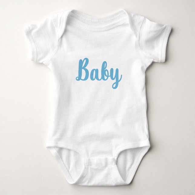 Baby clothes with the word baby written on it baby bodysuit (Front)