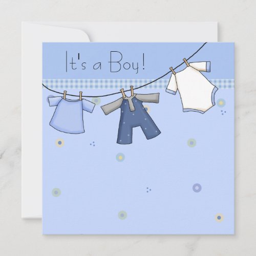 Baby Clothesline Baby Boy Clothesline Baby Shower Invitation