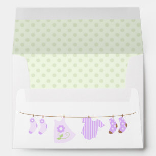 Baby Clothesline Baby Shower Envelope