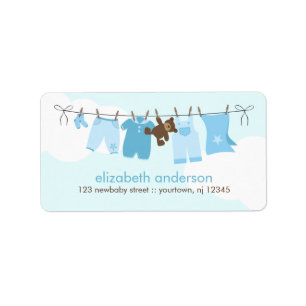 Baby Clothesline {blue} Label