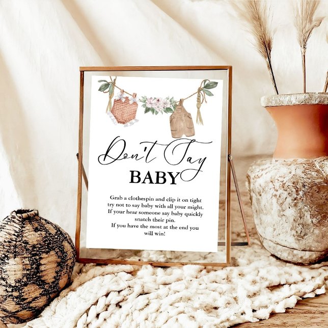 Baby Clothesline don't say baby' party sign (Creator Uploaded)
