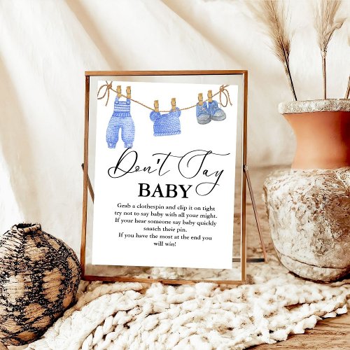 Baby Clothesline dont say baby party sign