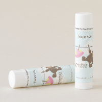 Baby Clothesline Girl Baby Shower Lip Balm