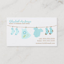 Baby Clothesline Mommy Calling Cards