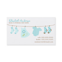 Baby Clothesline Mommy Calling Cards