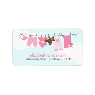 Baby Clothesline {pink} Label