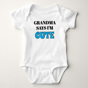 Baby Clothing for Grandson from Grandma, Cute  Bodysuit