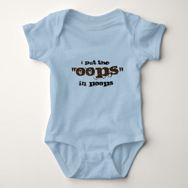 Baby Clothing - I put the oops in poops Baby Bodysuit (Front)