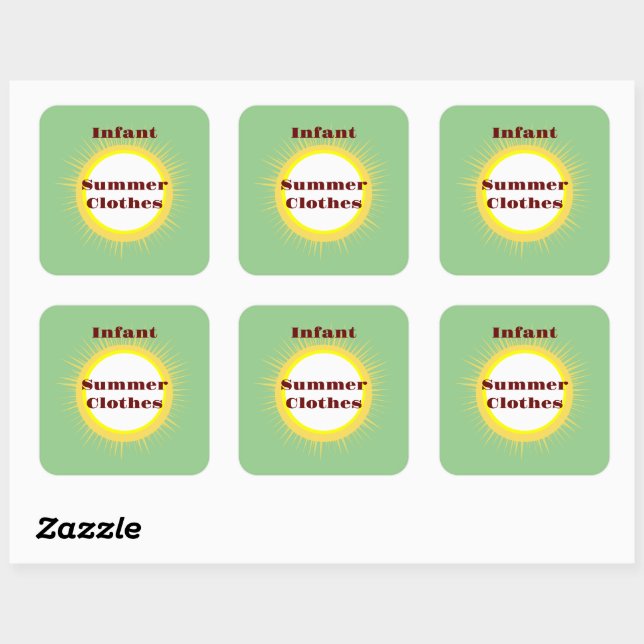 Baby Clothing / Other Organization & Storage Ideas Square Sticker (Sheet)