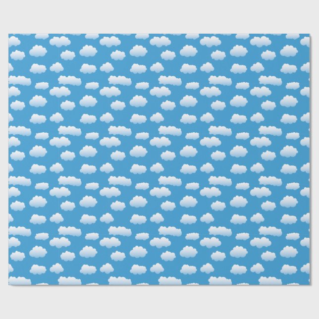 Baby Clue Clouds in the Sky Wrapping Paper (Flat)