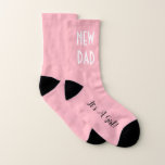 Baby &amp; Co New Father Its A Girl Shower Party Favor Socks at Zazzle