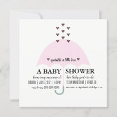 BABY & CO Sprinkle Love Pink Girl Baby Shower Invitation (Front)
