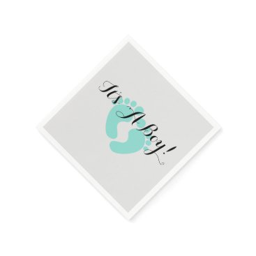 BABY & CO Teal Blue It's A Boy Party Napkins BABY & CO Teal Blue It's A Boy Party Napkins