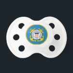 Baby Coast Guard Pacifier<br><div class="desc">Baby pacifier with U.S. Coast Guard Symbol on it. Show your Coast Guard pride!</div>