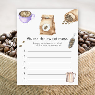 Baby coffee baby shower Guess the sweet mess game