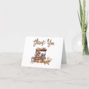 Baby Coffee Baby Shower Letterpress Thank You Card