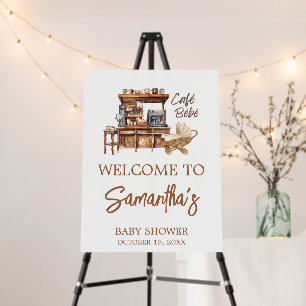 Baby Coffee Baby Shower Welcome Sign