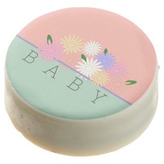 Baby Colorful Daisies on Soft Peach & Jungle Mist