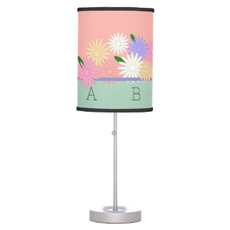 Baby Colorful Daisies on Soft Peach & Jungle Mist