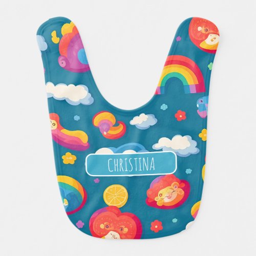 Baby  Colorful Personalized Pattern Baby Bib
