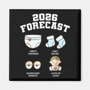 Baby Coming Soon 2026 Forecast Baby Shower Funny N Magnet