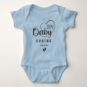 Baby Coming Soon Boy Blue Baby bodysuit
