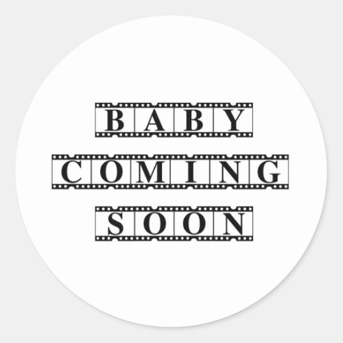 Baby Coming Soon Classic Round Sticker