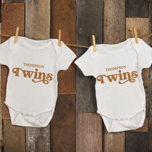 Baby Coming Soon Custom Twins Pregnancy Reveal Bodysuit