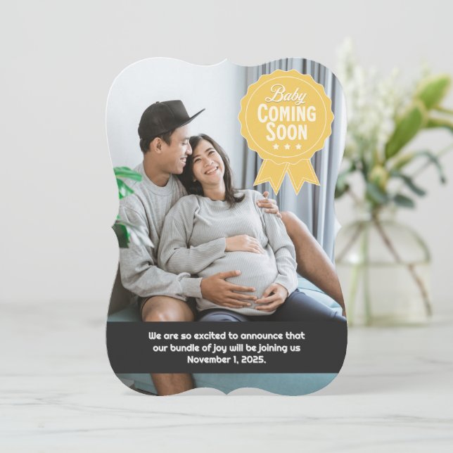 Baby Coming Soon Pregnancy Announcement (Standing Front)