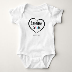 Baby Coming Soon Script Twins pregnancy Bodysuit