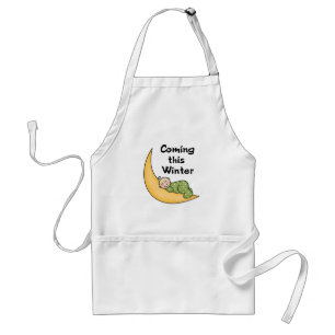Baby Coming This Winter Adult Apron
