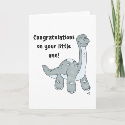 Baby Congrats Dinosaur Card