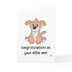 Baby Congrats with Puppy Card