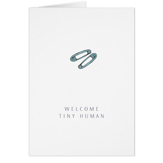 Baby Congratulations | Blue Diaper Pins Card (Front)