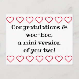 Baby congratulations card, welcome baby postcard