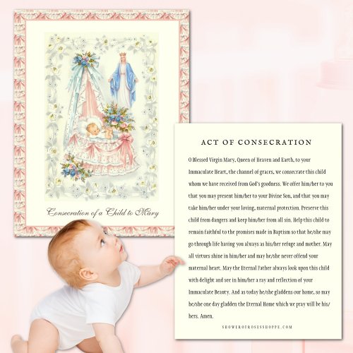 Baby Consecration Prayer to Virgin Mary  Note Card