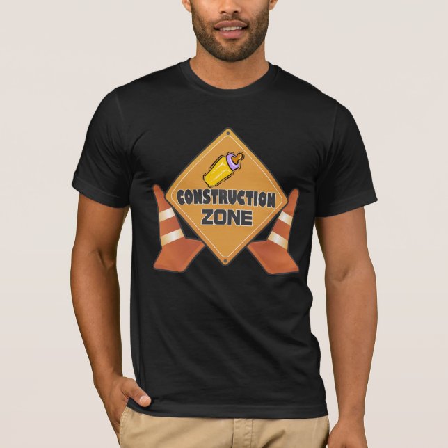 Baby Construction Zone Maternity T-shirt (Front)