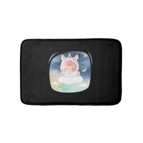 Baby Corn Baby Using Unicorn Costume Ride Up Bath Mat