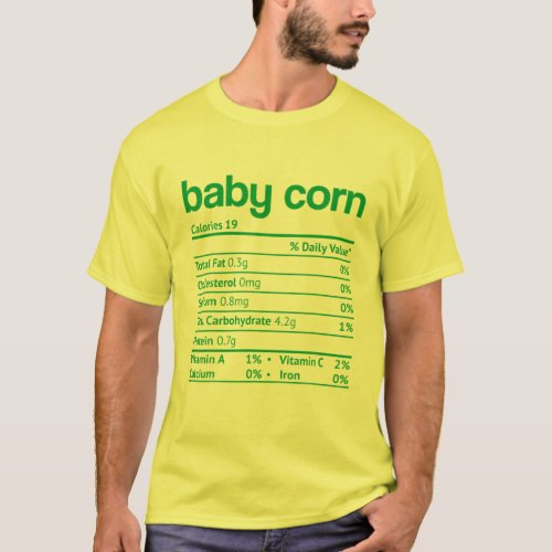 Baby Corn Nutrition Facts Funny Thanksgiving Chris T_Shirt