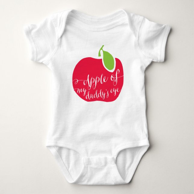 Baby Cotton "Apple of My daddy's Eye Baby Bodysuit (Front)
