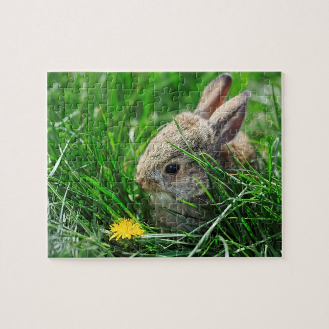 Baby Cottontail Rabbit Jigsaw Puzzle (Horizontal)