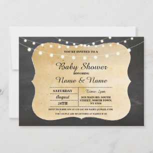 Baby Couple's Shower I DO BBQ Chalkboard Invite