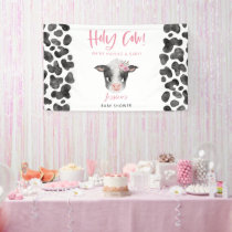 Baby Cow Girl Baby Shower Banner